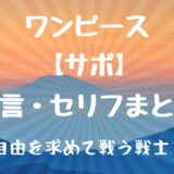 ゾロの名言 セリフ集を画像付きで一挙紹介 口調やしゃべり方 声優も紹介 かえるのうた