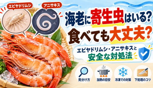 海老に寄生虫はいる?食べても大丈夫?エビヤドリムシ・アニサキスと安全な対処法
