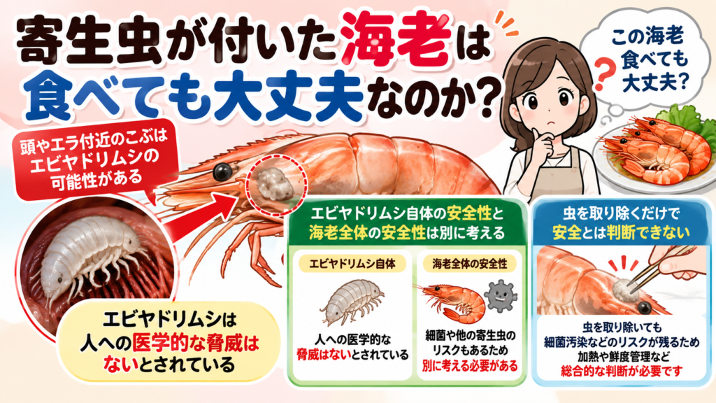 寄生虫が付いた海老は食べても大丈夫なのか