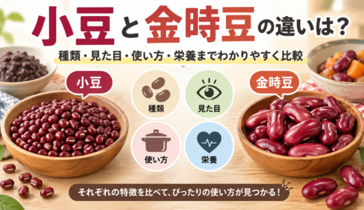 小豆と金時豆の違いは？種類・見た目・使い方・栄養までわかりやすく比較