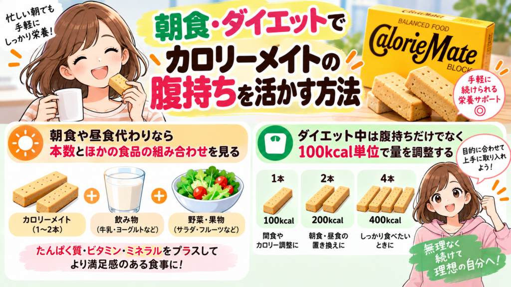 朝食とダイエットに活かすカロリーメイト