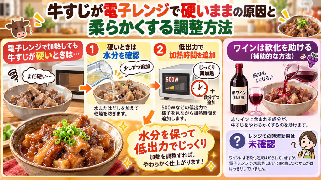 牛すじを柔らかくする電子レンジ調理ガイド