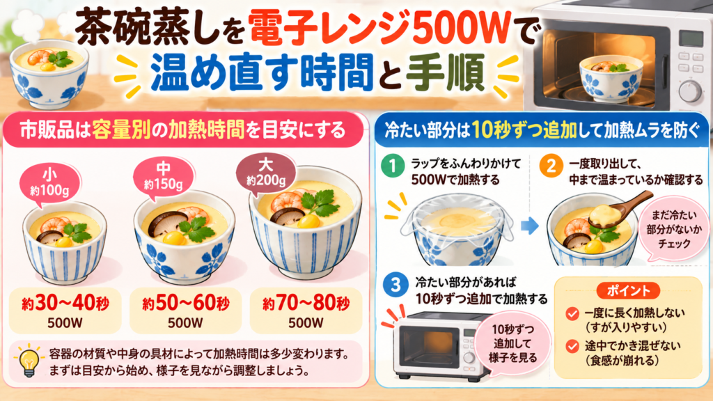 茶碗蒸しの電子レンジ温め方ガイド