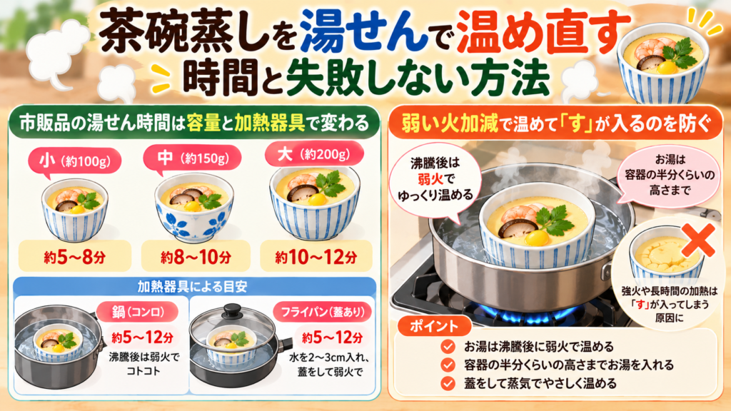 茶碗蒸し湯せん温め直しガイド